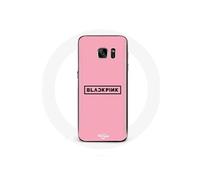 Coque pour Samsung Galaxy S6 Blackpink Groupe de K-pop Logo Fond Rose