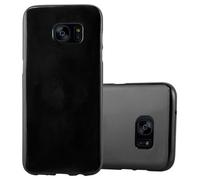 cadorabo Coque pour Samsung Galaxy S7 Edge en Jelly Noir - Housse Protection Souple en Silicone TPU avec Anti-Choc et Anti-Rayures - Ultra Slim Fin Gel Case Cover Bumper