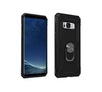 Coque pour Samsung Galaxy S8 Bi matière Rigide Souple Bague Support Vidéo Noir