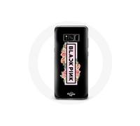 Coque pour Samsung Galaxy S8 Blackpink Groupe de K-pop Logo Noir Rose Fond Noir