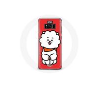 Coque pour Samsung Galaxy S8 BTS Bangtan Garçons BT21 RJ de Jin Fond Rouge