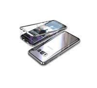 PHONILLICO Coque pour Samsung Galaxy S8 Plus - Coque Magnétique Argent Housse Etui 360 Intégral Full Protection Métal Film Vitre Ecran Ultra Résistant