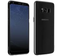 Coque pour Samsung Galaxy S8 Silicone Souple et Film Verre Trempé 9H Noir