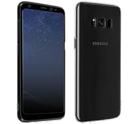 Coque pour Samsung Galaxy S8 Silicone Souple et Film Verre Trempé 9H Noir