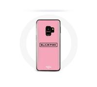 Coque pour Samsung Galaxy S9 Blackpink Groupe de K-pop Logo Fond Rose