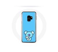 Coque pour Samsung Galaxy S9 Plus Bangtan BTS BT21 Koya RM Fond Bleu