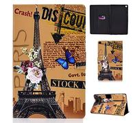 Coque pour Samsung Galaxy Tab A 8.0 Coque 2019 SM-P200 SM-P205 avec Motifs Mignons Minces Coque légère de Protection en Cuir PU avec Fentes pour Cartes pour SM-P200, SM-P205-Tower