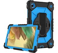 Coque pour Samsung Galaxy Tab A 8" 2019 SM-T290/T295 pour Enfants | Coque Robuste Antichoc avec Support Rotatif et dragonne pour Tablette Samsung 8" - Bleu