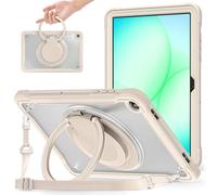 Coque pour Samsung Galaxy Tab A11+/A11 Plus 11" SM-X236B - Résistant aux chocs en TPU avec béquille rotative à 360 degrés et bandoulière, coque hybride TPU + PC (kaki)