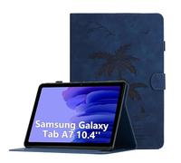 Coque pour Samsung Galaxy Tab A7 10.4 Pouces 2022/2020 SM-T509 / T500 / T505 / T507 Housse de Protection Multi-Angles Étui en Cuir PU avec Fente pour Carte,Auto Réveil/Sommeil, Bleu Marine