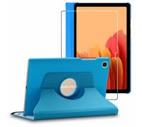 ebestStar - Coque pour Samsung Galaxy Tab A7 10.4 T505 (2022, 2020), Etui Rotatif 360, Housse Protection PU Cuir, Bleu + Verre Trempé