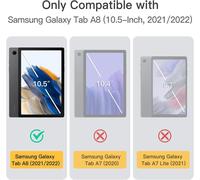 Coque Pour Samsung Galaxy Tab A8 10,5 Pouces 2021 (Sm-X200/X205/X207), Fine Folio Protecteur Tablette Housse Étui, Multi-Angle Affichage, Veille/Réveil Automatique (Vert)