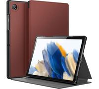 Coque Pour Samsung Galaxy Tab A8 10,5 Pouces 2021 (Sm-X200/X205/X207), Fine Folio Protecteur Tablette Housse Étui, Multi-Angle Affichage, Veille/Réveil Automatique (Vin Rouge)