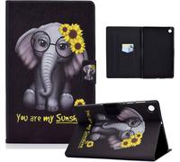 Coque pour Samsung Galaxy Tab A8 2021 10.5 Pouces/SM-X200/SM-X205, ?tui Housse Samsung A8 2021,Coque de Protection avec Support Fonction pour Galaxy Tab X200, El¿¿phant de Chrysanth¿¿me