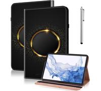 Coque Pour Samsung Galaxy Tab A9 8,7 Pouces (Sm-X115) 2023 Avec Stylet,Étui Housse De Protection Ultra Fin En Cuir Pu Avec Fonction Support Pour Samsung Tab A9 2023 -Cerceau D'or
