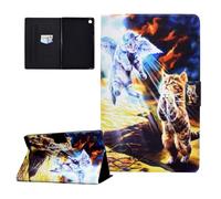 Coque pour Samsung Galaxy Tab A9+/A9 Plus 2023 11.0" (SM-X210/SM-X215/SM-X216) Étui Housse de Protection en Cuir PU Tablette Cover avec Réveil/Veille Auto pour Galaxy Tab A9+ 2023, Engel Katze