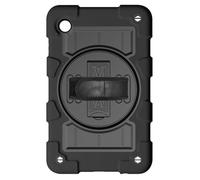 Coque pour Samsung Galaxy Tab A9 - AVIZAR - Antichoc - Béquille Rotative - Poignée Amovible - Noir