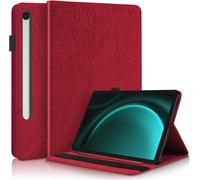 Coque Pour Samsung Galaxy Tab S10 Fe 10.9"" 2025 Sm-X520/X526/X526b/Galaxy Tab S9 Fe 10.9"" Sm-X510/X516b Housse De Protection Avec Porte-Pencil Étui À Rabat Avec Support Fonction Rouge