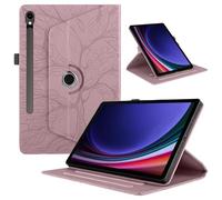 Coque pour Samsung Galaxy Tab S10 FE+ 13.1" 2025/Galaxy Tab S10 FE Plus 13.1 Pouces 2025, Etui Premium Cuir PU Rotatif à 360 Antichoc Degrés Flip Case Cover Fonction Support Housse - Rose Gold