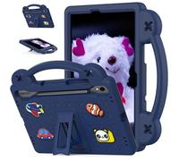 Coque pour Samsung Galaxy Tab S10 Lite 10,9" 2025 SM-X400/X406 Friendly, poignée avec support, avec porte-stylo S, joli dessin animé, housse de tablette légère en mousse EVA résistante aux chocs, bleu
