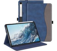 Coque Pour Samsung Galaxy Tab S10 Lite 10.9 Pouces 2025 Et Galaxy Tab S10 Fe/S9 Fe 10.9¿/S9 11¿, Housse Multipositions, Etui Avec Poche De Document, Sommeil/Réveil Auto, Denim Indigo