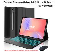 Coque pour Samsung Galaxy Tab S10 Lite 5G 10.9 pouces, housse de clavier Bluetooth pour Galaxy Tab S10 Lite 10.9 SM-X400/X406B Noir A