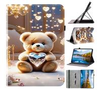 Coque pour Samsung Galaxy Tab S10 Lite X400/X406B Tablette étui Housse de Protection Tablette Étui à Rabat avec Impression Artistique Print Glossy Ours Lumineux Motif Snap on Case Hard Case
