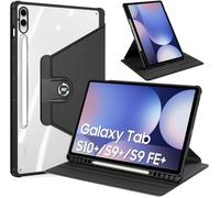 Coque pour Samsung Galaxy Tab S10+ Plus/S9+ Plus/S9 FE+ Plus 12,4 Pouces avec Port S-Pen,Étui Housse Rotation à 360 Degrés Support