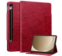 Coque pour Samsung Galaxy Tab S10+/S9 Plus /S8 Plus /S7 Plus 12,4 Pouces, Ultra Fin Étui de Protection avec Support à Fermeture Magnétique, Housse Étui avec Veille/Réveil Automatique, Rouge