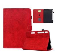 Coque pour Samsung Galaxy Tab S11 2025 11 Pouces SM-X730 / SM-X736, Fleurs de Cerisier Rétro Case Étui Housse de Protection avec Support, Anti-Chocs, Fin - Rouge