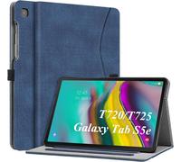 Coque Pour Samsung Galaxy Tab S5e 10.5¿ 2019 - Housse Multi Angles Etui Case Cover De Protection Avec Poche De Document, Fonction Sommeil/Réveil Automatique, Denim Indigo