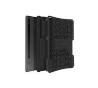 Coque Samsung Tab S7 Plus 12.4 et S8 Plus Antichoc Hybride Béquille Support Noir