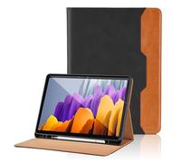 Coque pour Samsung Galaxy Tab S8 11'' 2022 / Galaxy Tab S7 11" 2020 PU Cuir Cover Tablette Housse de Protection, Multi-Angle Étui avec Poche - Noir