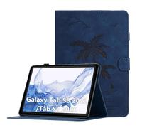 Coque pour Samsung Galaxy Tab S8 2022/ S7 2020 11 Pouces Housse de Protection Multi-Angles Étui en Cuir PU avec Fente pour Carte, Auto Réveil/Sommeil, Bleu Marine