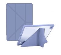 Coque pour Samsung Galaxy Tab S8 2022/Tab S7 2020 11 Pouces avec S Pen Holder,Origami Design avec 5 Positions d'ajustement, Clear Transparent Back Acrylic Cover