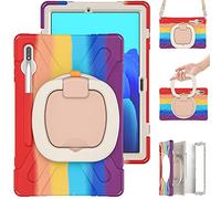 Coque pour Samsung Galaxy Tab S8 Plus 12.4 X800 X806, Étui Housse de Protection Antichoc, avec Support Rotatif et Bandoulière Épaule, Housse pour Samsung Galaxy Tab S8 Plus 12.4 X800 X806