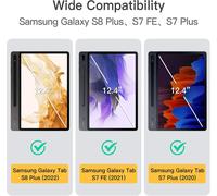 Coque Pour Samsung Galaxy Tab S8 Plus 2022 / S7 Fe 2021 / S7 Plus 2020 12,4 Pouces Avec S Pen Porte-Stylet, Fine Folio Protecteur Tablette Housse Étui, Multi-Angle Affichage (Vert)