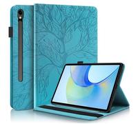 Coque pour Samsung Galaxy Tab S9 FE 10.9 Cuir PU Housse Étui de Protection [Sommeil/Réveil Automatique] Poche Case , Turquoise