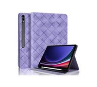 Coque pour Samsung Galaxy Tab S9 FE 10,9 Pouces+ / S9 FE Plus 12,4 Pouces 2023 Motif Carré Tablette Etui PU Cuir Housse de Protection avec