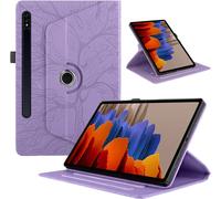 Coque Pour Samsung Galaxy Tab S9/S8/S7 11 Pouces 2023/2022/2020,Etui Premium Cuir Pu Rotatif À 360 Antichoc Degrés Flip Case Cover Fonction Support Housse Pour Galaxy Tab S9/S8/S7-Violet