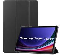 Coque pour Samsung Galaxy Tab S9 / S9 FE / S10 FE - E.F.CONNECTION - Noir - Protection Antichoc Support Veille-Réveil