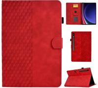 Coque Pour Samsung Galaxy Tab S9 Ultra 14,6 Pouces 2023 Sm-X910b/Sm-X916b Housse De Protection En Cuir Pu Tablette Étui Case Flip Portefeuille Cover Pour Galaxy Tab S9 Ultra 2023, Rouge