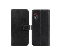 Coque pour Samsung Galaxy Xcover 5 Similicuir Noir