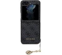 Étui pour Téléphone Portable Coque pour Galaxy Z Clapet 5 Guess Doré Chaîne Gris