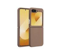 Coque pour Samsung Galaxy Z Flip 6 en silicone Marron clair