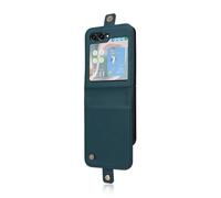 Coque Pour Samsung Galaxy Z Flip 6, Retro Design PU Etui Housse Fonction Stand Video Porte Carte Credit Ticket Flip Case Ble HOUSSE