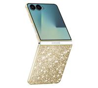 Coque pour Samsung Galaxy Z Flip 7 Pailletée Scintillante Ultra-Chic Dorée