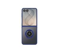 Coque pour Samsung Galaxy Z Flip 8 - Anneau Magnétique Rotatif - Bleu