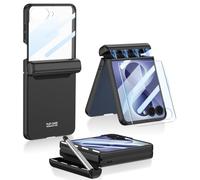 Coque pour Samsung Galaxy Z Flip 8 avec S Pen, Housse Fine en PC Antichoc avec Protection à Charnière Magnétique + Protecteur D'écran en Verre Trempé pour Samsung Galaxy Z Flip 8(Noir)