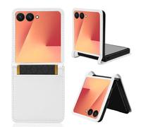 Coque pour Samsung Galaxy Z Flip8, Étui de téléphone portable Rhombus | Classique de qualité supérieure avec béquille et étui en cuir pour cartes de crédit pour Samsung Galaxy Z Flip8